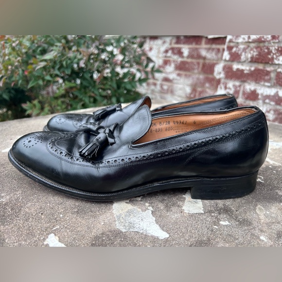 Frank Brothers Slip-On Black Leather Tassel Loafers Mens Sz 10.5 VTG Made In USA main image 15
